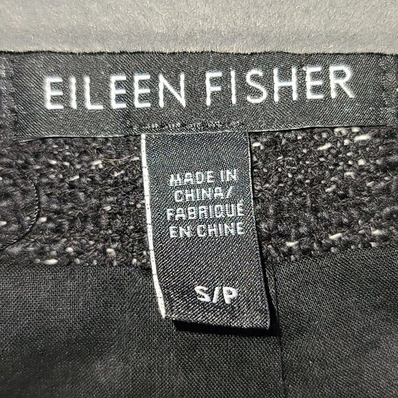 Eileen Fisher Cotton Linen Speckled Tweed Collarless Jacket‎ Blazer Size Small - Picture 3 of 9